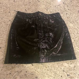 LPA patent leather mini skirt